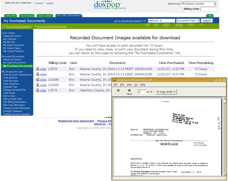 Sample Document Purchase